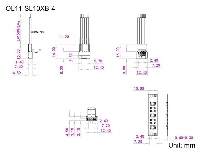 Solid lock strip to wire 10mm, RGB 4pin , IP20 - Image 2
