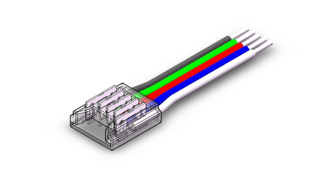 Strip to cable RGBW SMD 5pin 10mm - Image 2