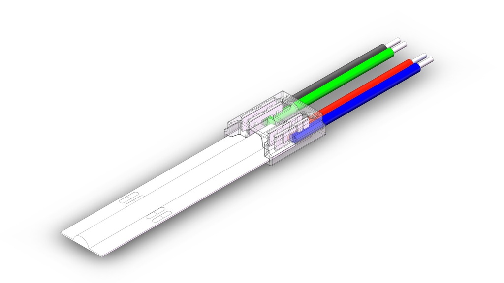 Strip to controller RGB SMD, COB 4pin 12mm - Image 2