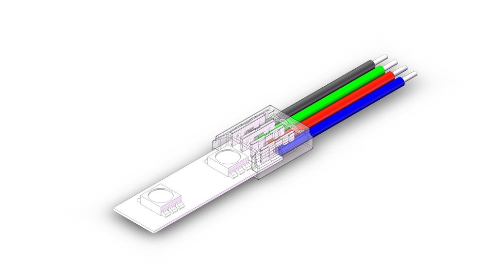 Strip to controller RGB SMD, COB 4pin 12mm - Image 3