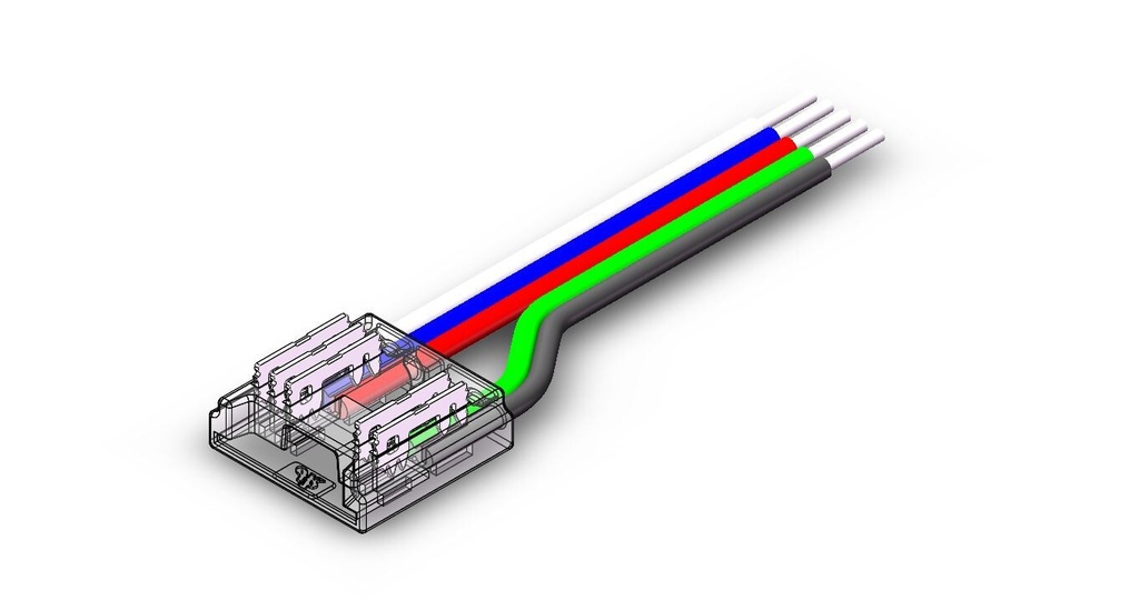 Strip to controller RGBW COB 12mm 5pin - Image 2