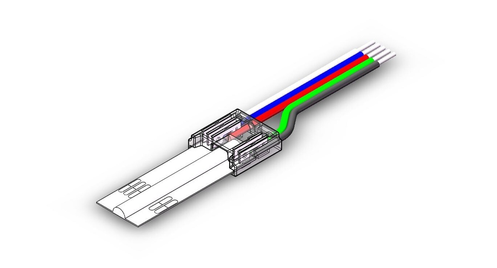 Strip to controller RGBW COB 12mm 5pin - Image 4