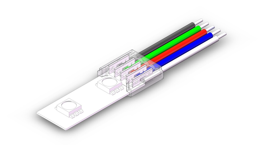 Strip to controller RGBW SMD 5pin 12mm - Image 2