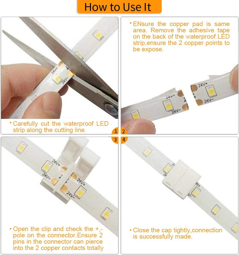 Strip to strip joint 8mm, IP65 - Image 4