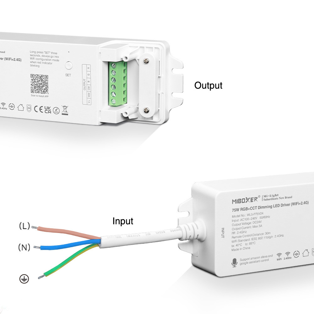 WL5-P75V24 75W RGB+CCTDimming LED Driver + PUSH (WiFi+2.4G) - Image 2