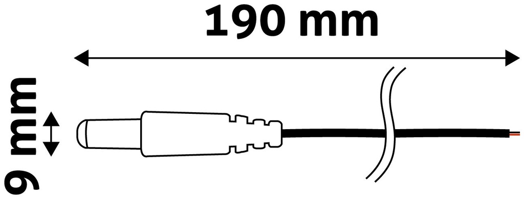 Avide LED Strip 12V DC Male Plug - Image 2