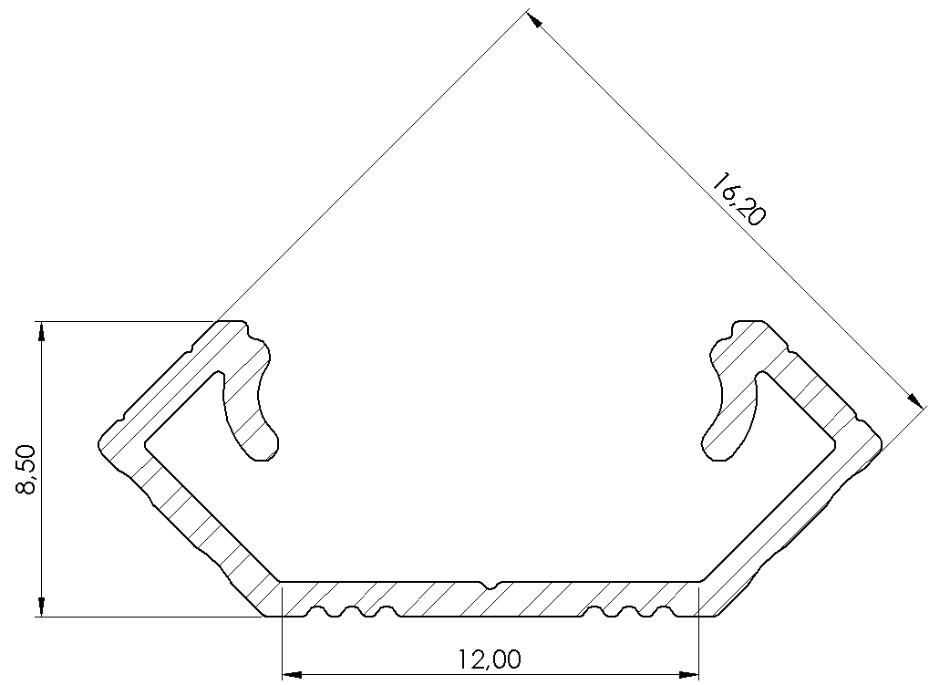 Corner Aluminium profile for led strip - Image 2
