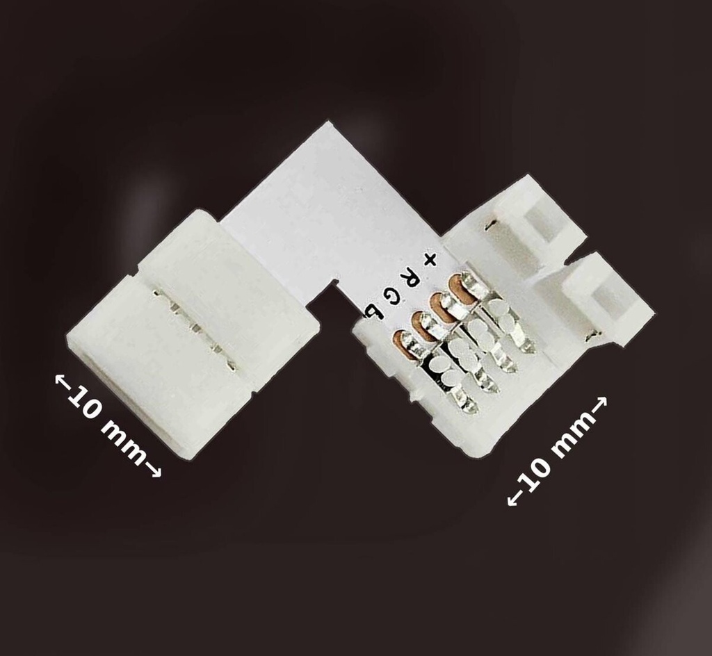 Corner Connector for RGB LED strip - 90 degrees - 10mm - Image 4