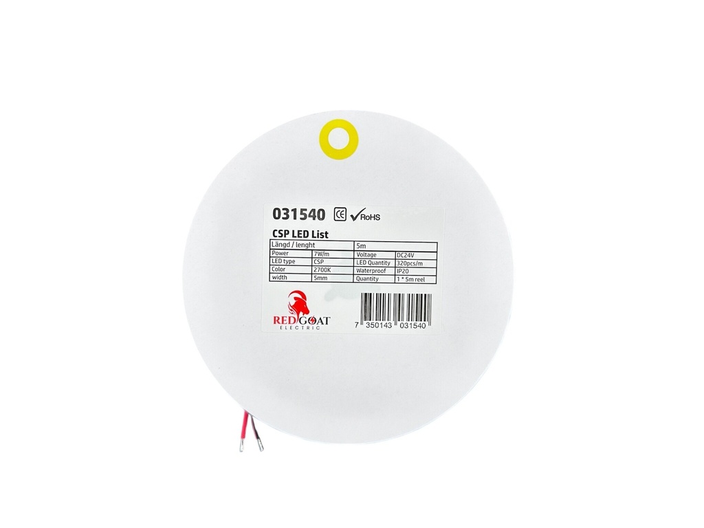 CSP LED strip 5mm 2700K 7W/m IP20 - Image 2