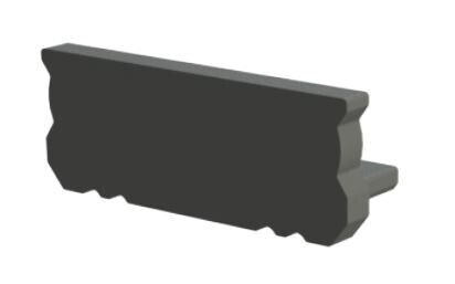 End Cap For LED Strip Fixture 6mm black - Image 2