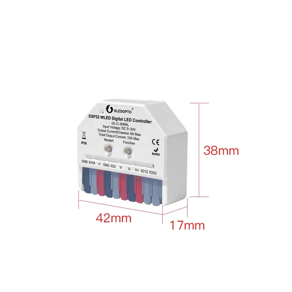 Gledopto GL-C-309WL Wi-Fi IC LED strip controller - Image 3