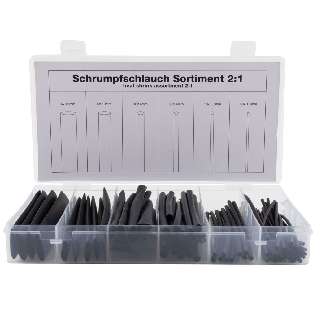 Heat Shrink Tube Assortment 2:1 10cm 80PCS black - Image 2
