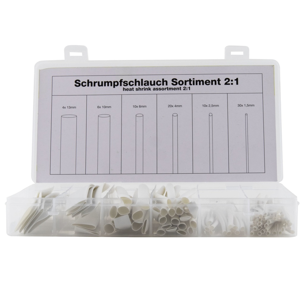 Heat Shrink Tube Assortment 2:1 10cm 80pcs white - Image 3