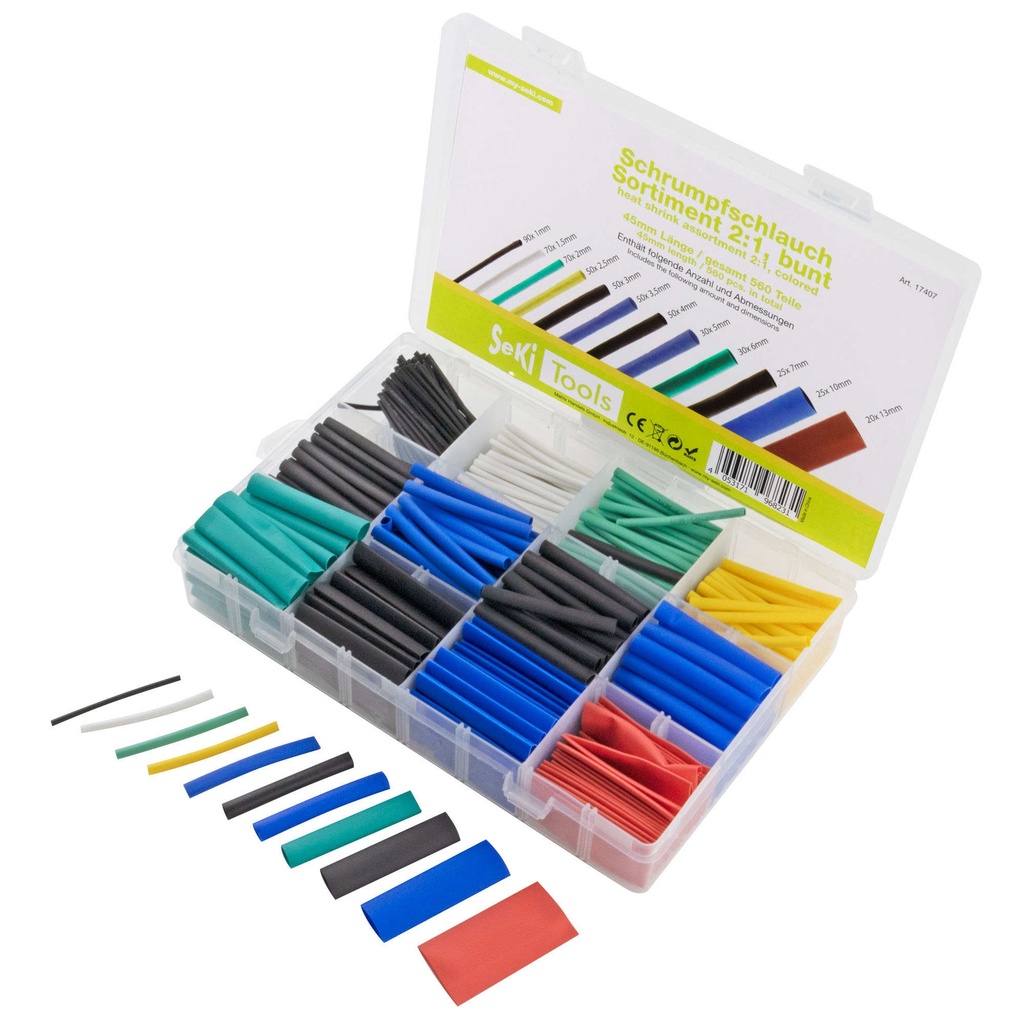 Heat Shrink Tube Assortment 2:1 45mm 560 PCS - Image 2