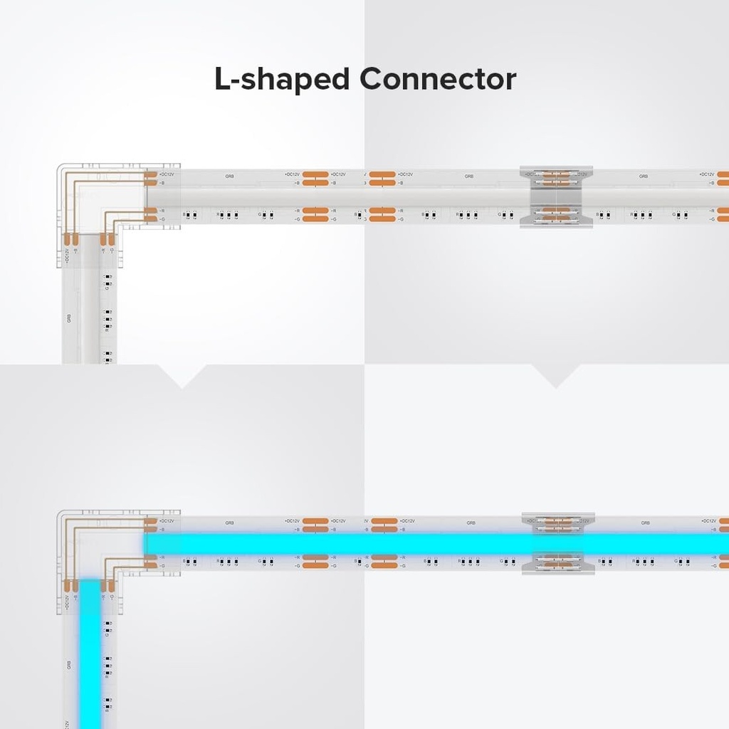 L connector stripe CCT COB 3pin 10mm (copy) - Image 3