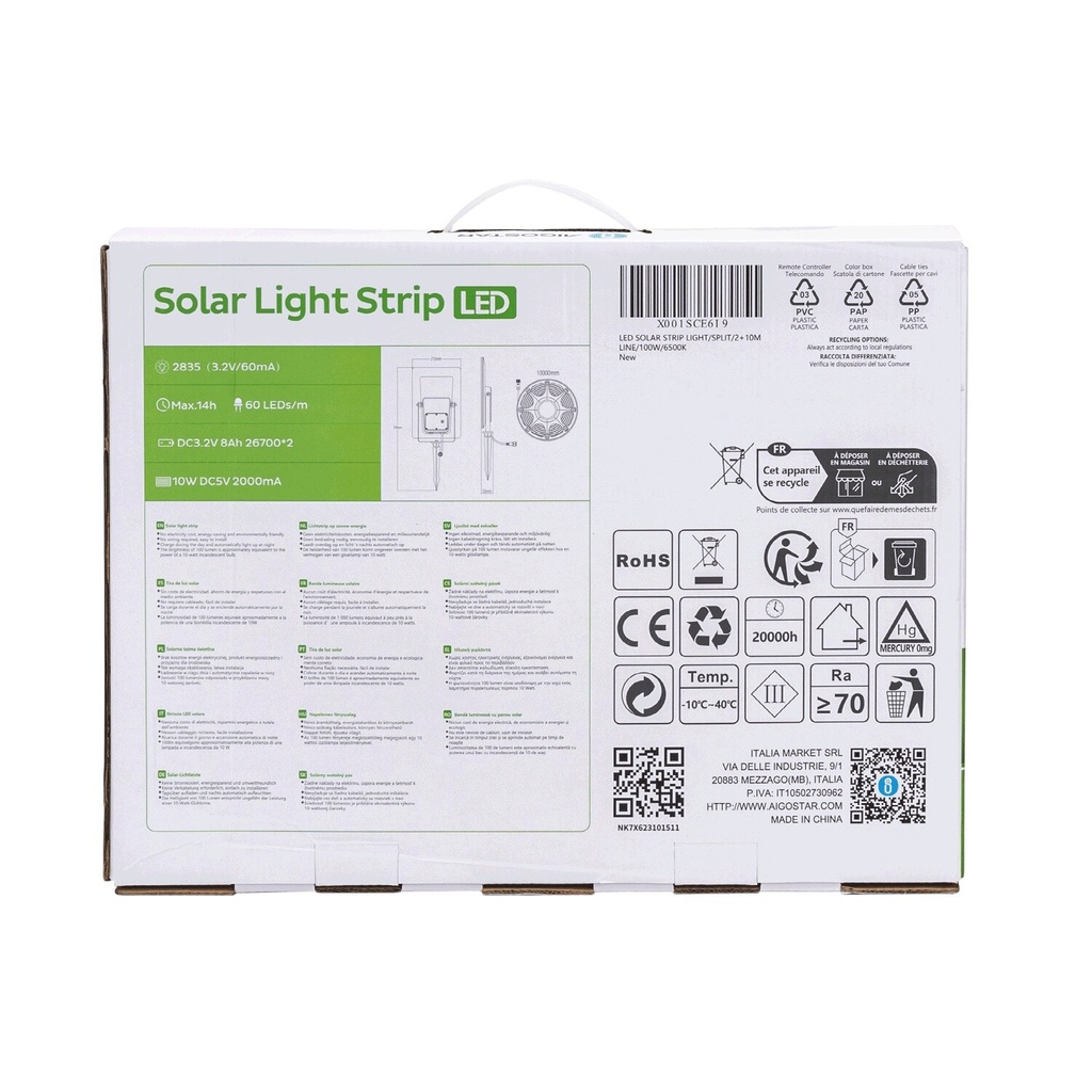 LED Solar Light Strip 20m 2700K 200W - Image 8
