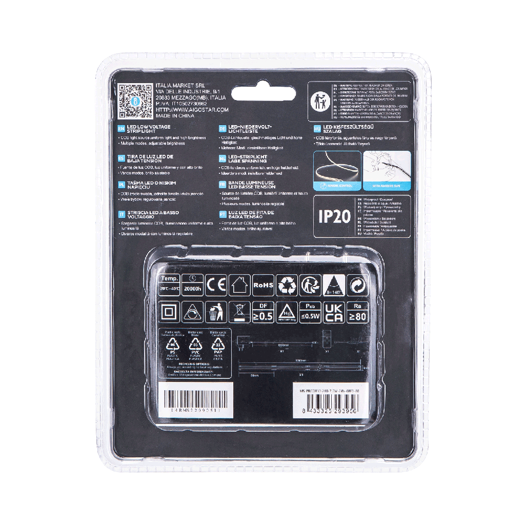 Led strip COB 3000K 5M Dimmable with control Warm white - Image 5