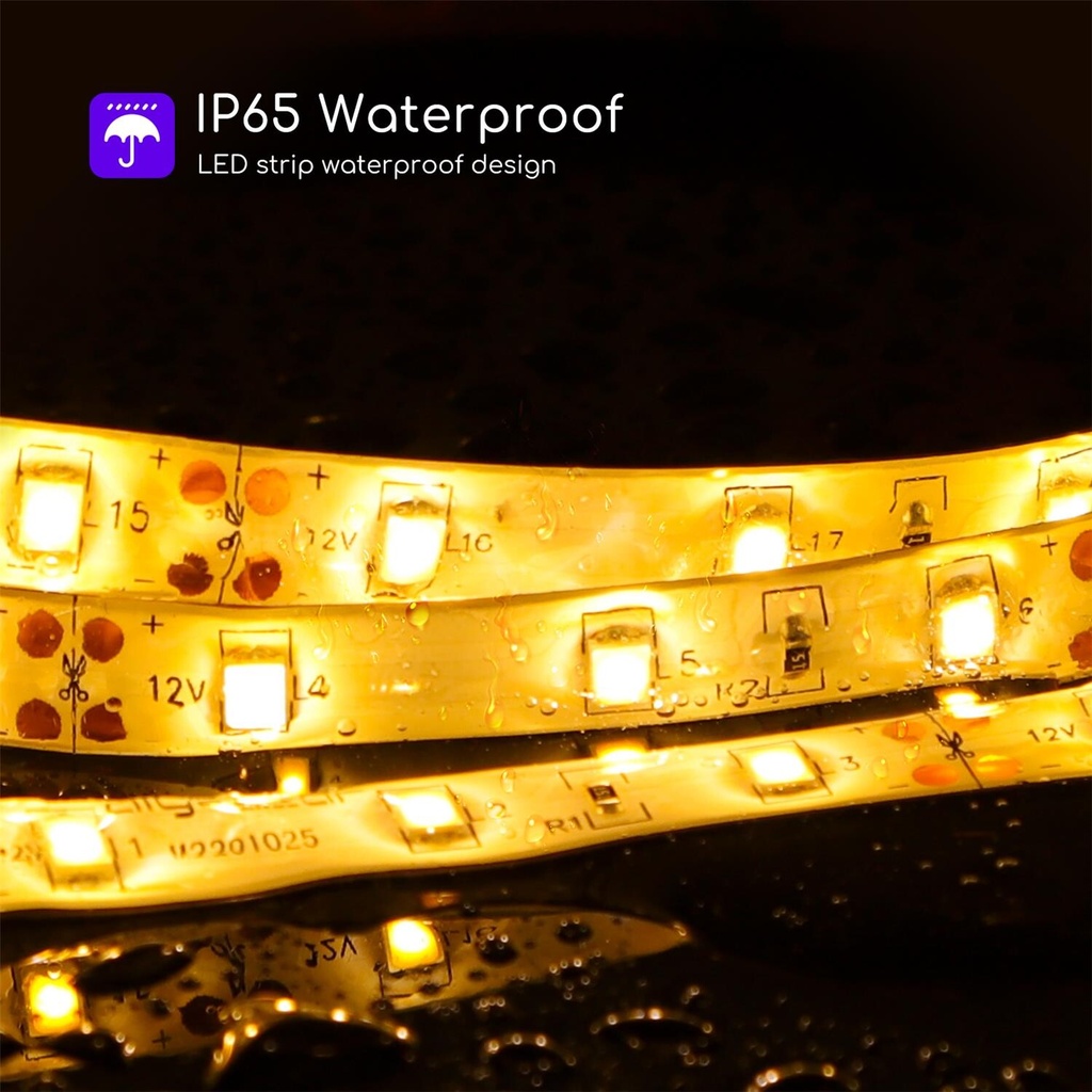 LED Strip light 3000K 5M controller DIM function IP65 - Image 8