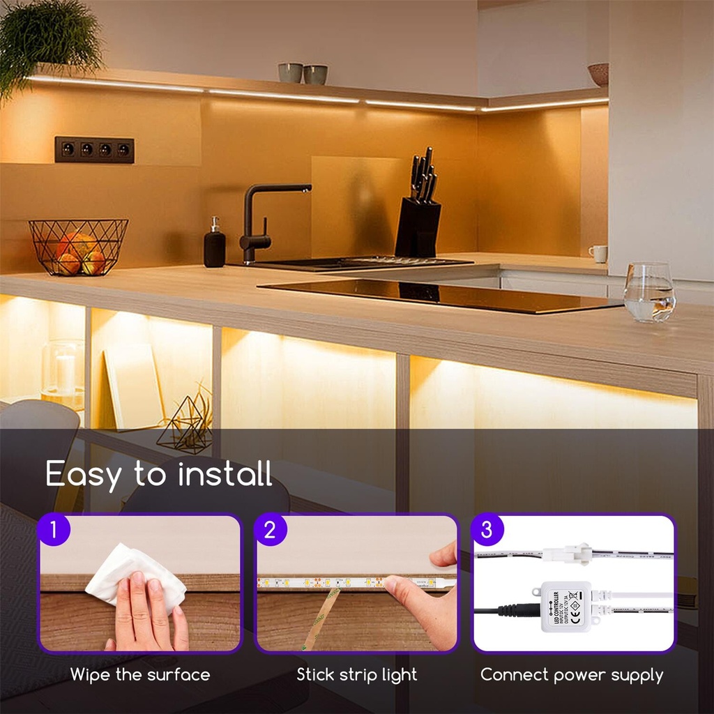 LED Strip light 3000K 5M controller DIM function IP65 - Image 9