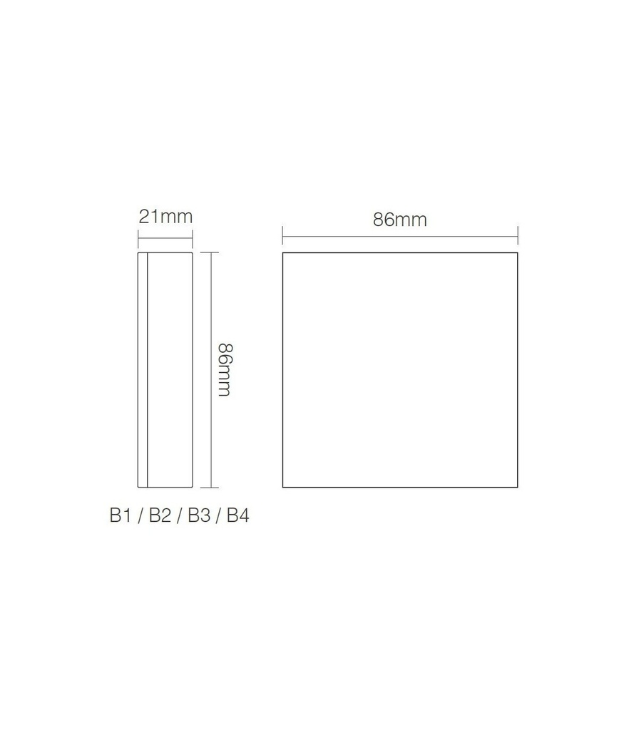 Mi-Light B3 4-Zone Panel Remote RGBW (2.4G) - Image 5