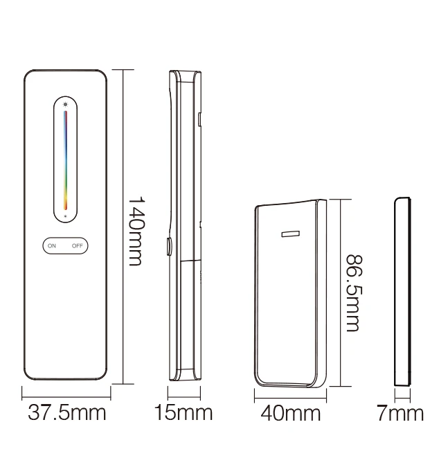 Mi-Light C4 RGB+CCT Remote (2.4GHz) - Image 4