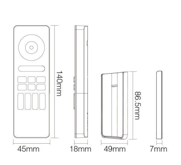 Mi-Light C5 LED RGBCCT remote (2.4GHz) - Image 4