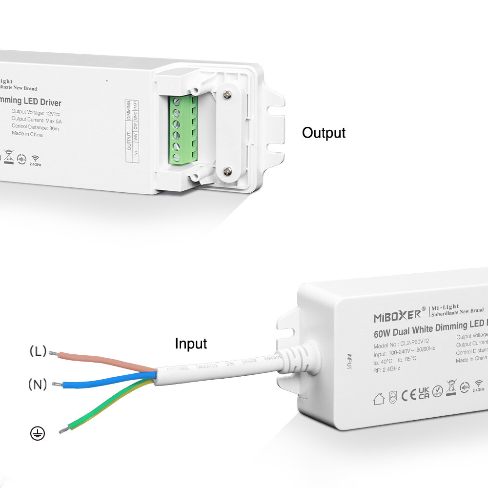 Mi-light CL2-P60V12 60W Dual White Dimming LED Driver + PUSH (2.4G) - Image 3