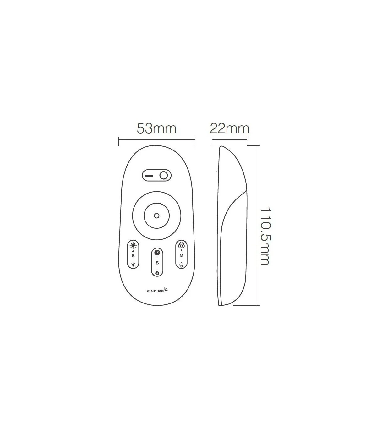 Mi-Light FUT027 2.4GHz Full touch RGBW LED controller kit (2.4GHz) - Image 4