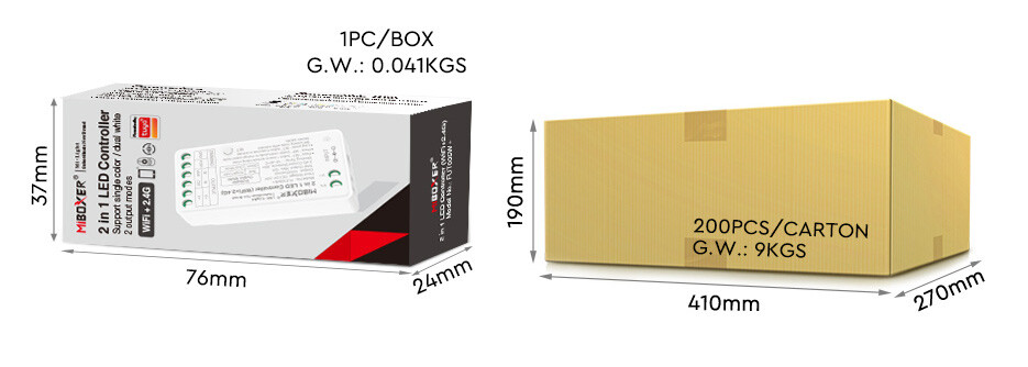 Mi-Light FUT035W+ Wifi 2 in 1 LED strip Controller (WiFi+2.4G) - Image 5
