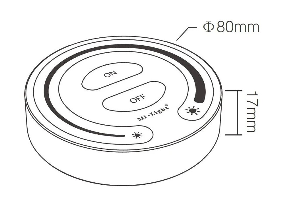 Mi-light FUT087 Touch Dimming Remote - Image 3