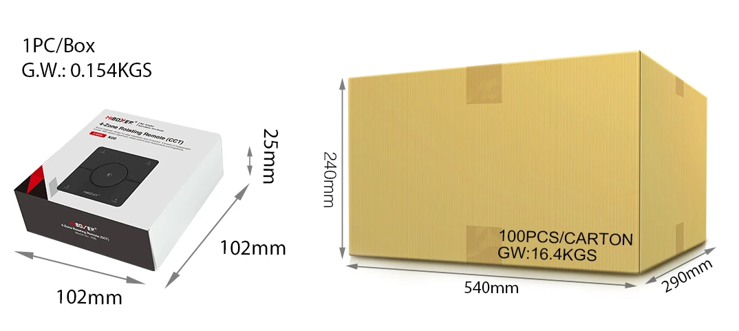Mi-Light K0S 4 Zone CCT Rotating Panel Remote (2.4GHz) - Image 7