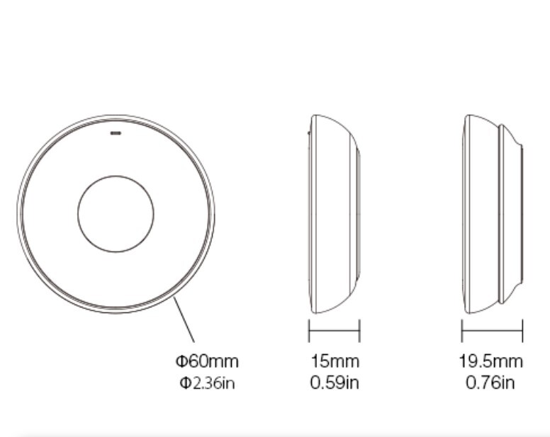 Mi-Light K2S-B Mini Remote Black (2.4GHz) - Image 3