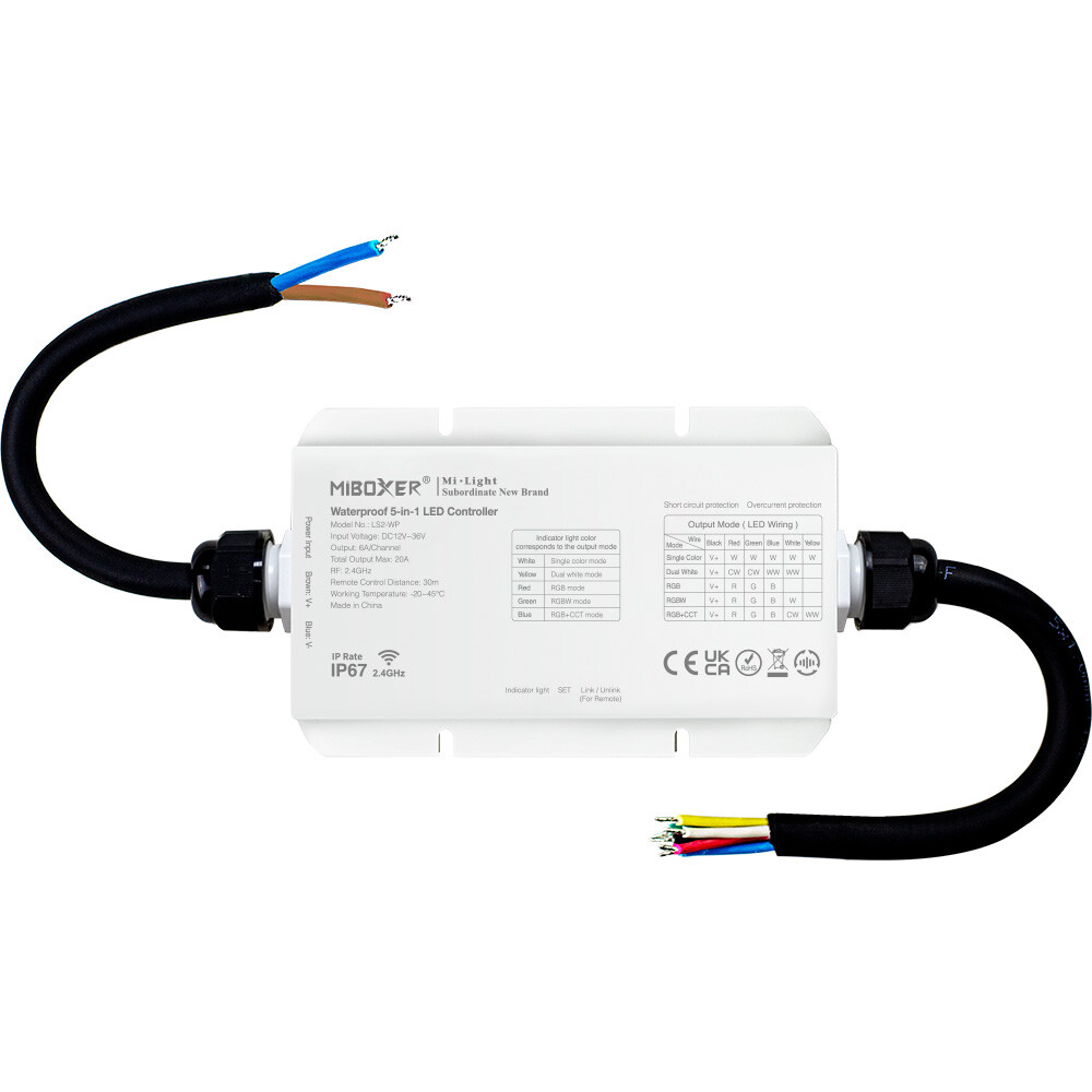 Mi-Light LS2-WP Waterproof  5-in-1 LED strip controller (2.4GHz) - Image 2
