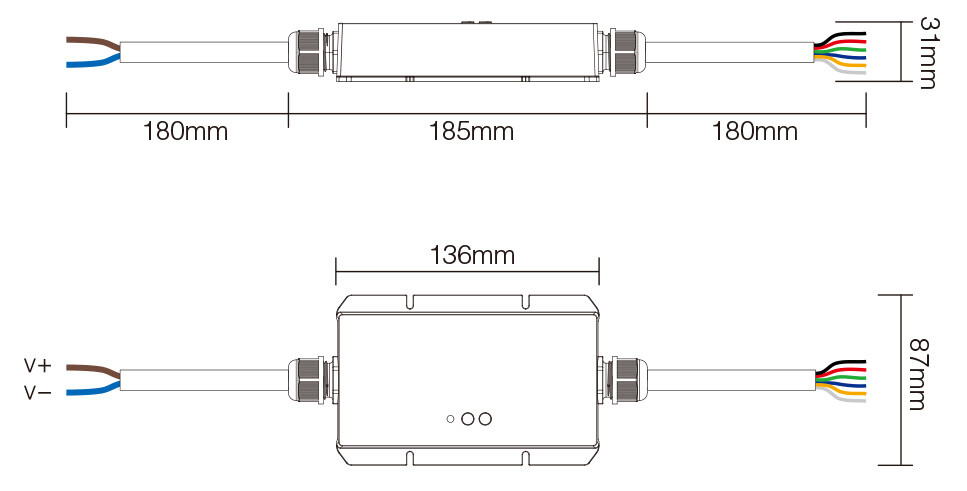 Mi-Light LS2-WP Waterproof  5-in-1 LED strip controller (2.4GHz) - Image 6