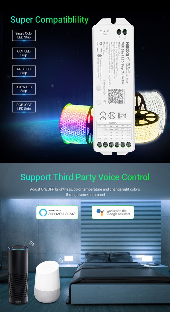 Mi-Light MiBoxer WL5 WiFi 5 in 1 LED strip controller - Image 7
