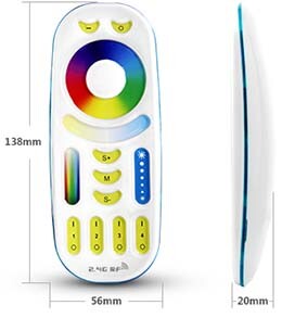 Mi-Light RGB + CCT RF remote control 4-zone FUT092 - Image 3
