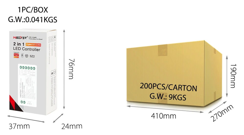 Mi-Light SZ2 2 in 1 LED Controller (Zigbee 3.0 + 2.4G) - Image 9