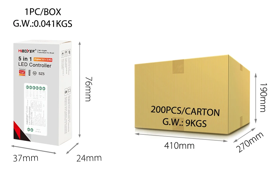 Mi-Light SZ5 5 in 1 LED Controller (Zigbee 3.0+ 2.4G) - Image 5