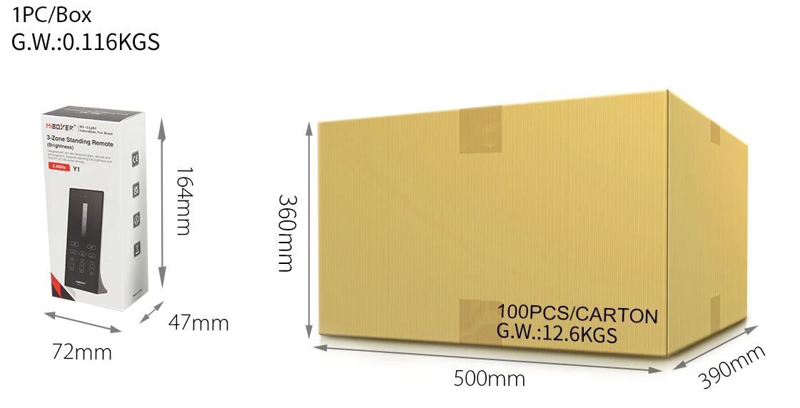 Mi-Light Y1 Brightness Vertical Remote (2.4GHz) - Image 5