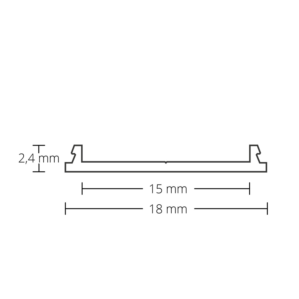 O13 LED profile bendable, 2,4x15mm 2m - Image 2