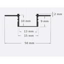 PVC profile 50x12 for plastering, plaster wall - Image 5