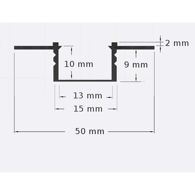 PVC profile 50x12 for plastering, plaster wall - Image 5