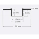 PVC profile 50x12 for plastering, plaster wall - Image 4