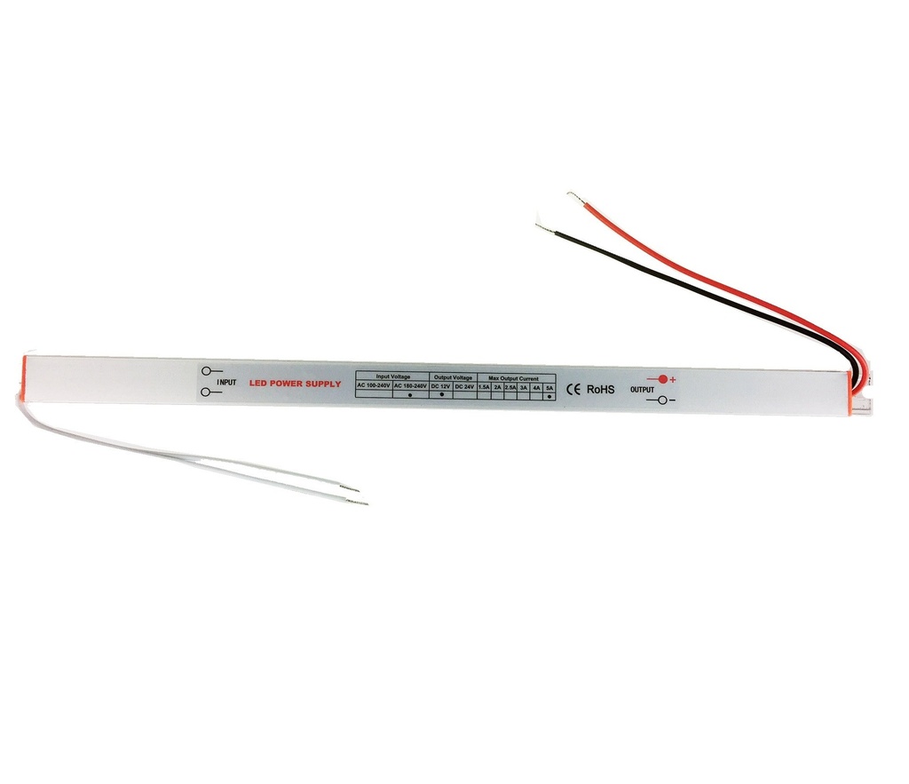 Virtalähde 12V, 60W, ultraslim
