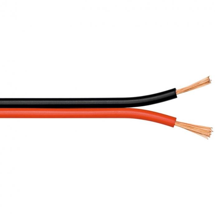 Kabel röd och svart 2 ledare 0.75mm²