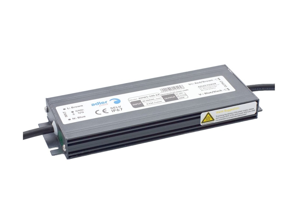 Virtalähde 12V, 100W, IP67