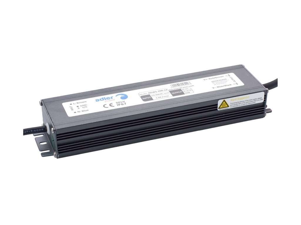Transformator 12V 200W IP67