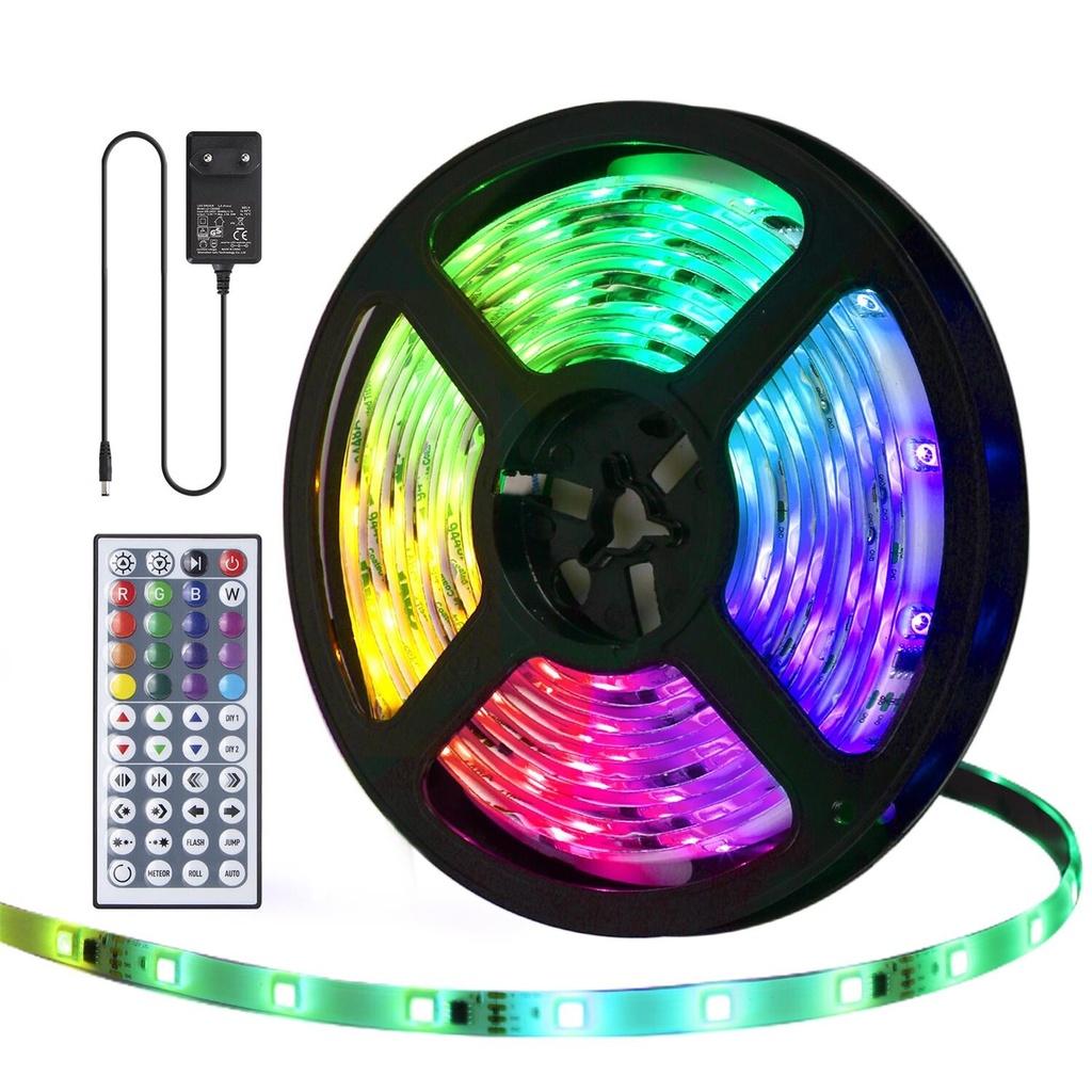 Digital LED-remsa 5m, fjärrkontroll IP65