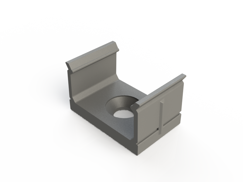 Monterings clips ledlist plast 9X16