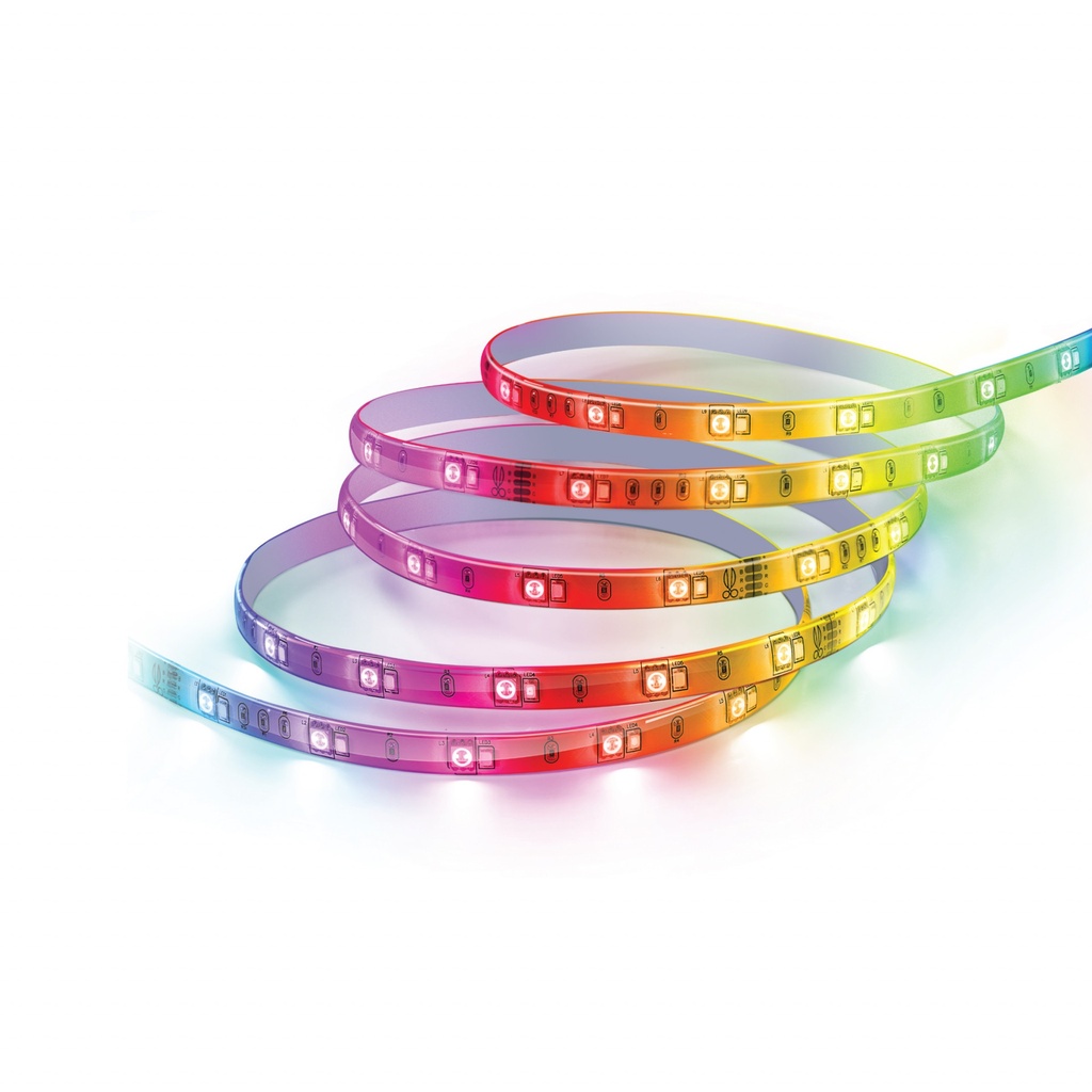 LED remsa 12V 22W 30LED IC RGB IP65 5m + Intelligent Ctrl
